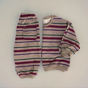 Colorful Striped Kids Matching Set